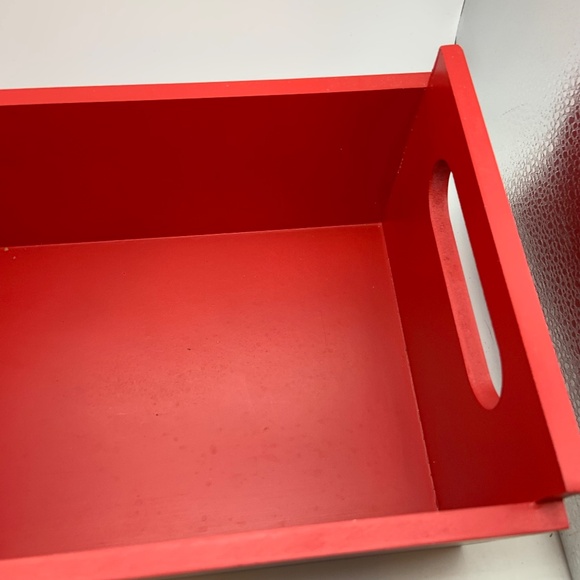 Vintage Mrs. Fields Wooden Logo Box Retro 11" Crate Red/White - Picture 4 of 16